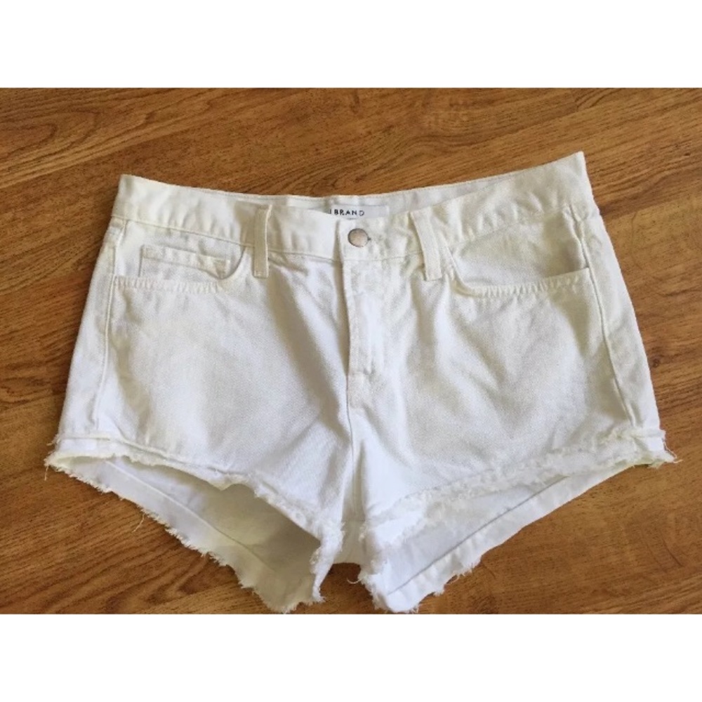 J Brand Sachi Cut Off White Shorts